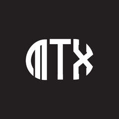 MTX letter logo design on black background. MTX creative initials letter logo concept. MTX letter design.