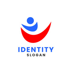 Human people connection logo design