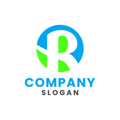 Letter R coroporate style logo design
