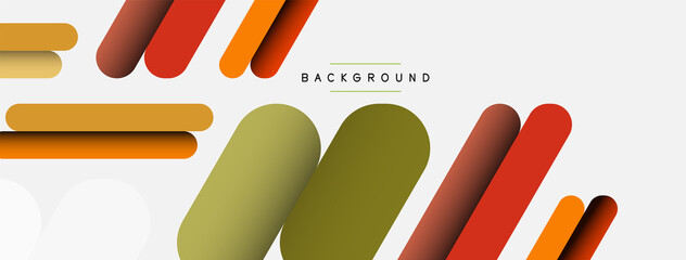 Abstract background. Round shapes, lines compositions on grey backdrop. Vector illustration for wallpaper banner background or landing page