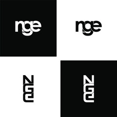 nge letter original monogram logo design set