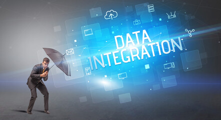 defending with umbrella from cyber attack