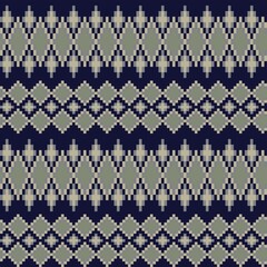 Fototapeta premium Argyle Fair Isle Seamless Pattern Design