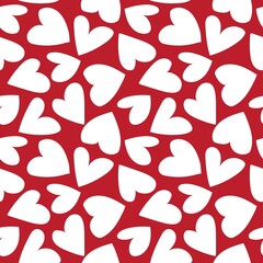 Heart shaped brush stroke seamless pattern design