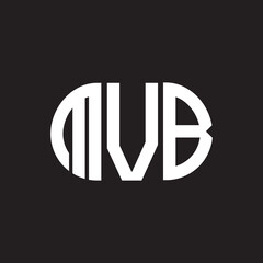 MVB letter logo design on black background. MVB creative initials letter logo concept. MVB letter design.