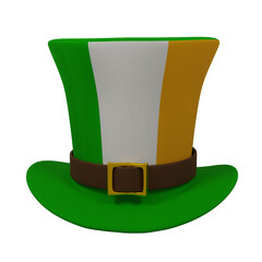 Saint Patrick's Day Hat 3D Render Elements