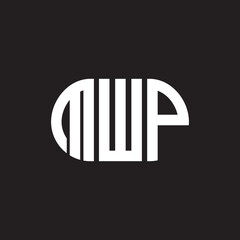MWP letter logo design on black background. MWP creative initials letter logo concept. MWP letter design.