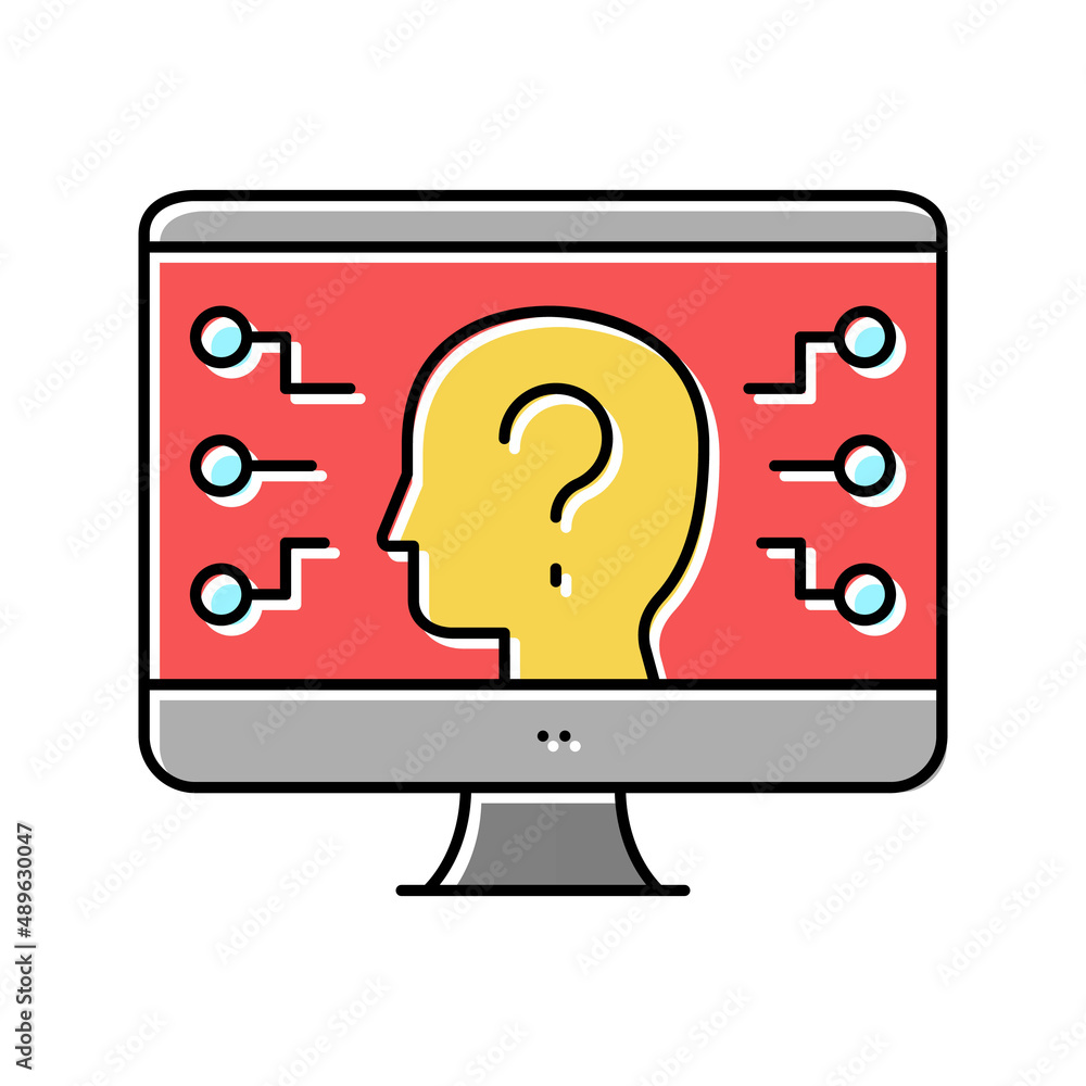 Poster encrypt security system color icon vector illustration