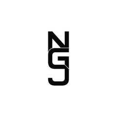 ngj letter original monogram logo design