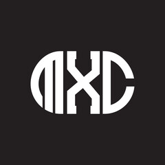 Fototapeta premium MXC letter logo design on black background. MXC creative initials letter logo concept. MXC letter design.
