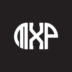 MXP letter logo design on black background. MXP creative initials letter logo concept. MXP letter design.