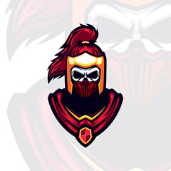 undead zombie soldier with golden empire helmet vector portrait