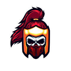 undead zombie soldier with golden empire helmet vector portrait