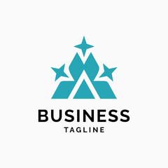 Obraz premium Letetr A Star logo design vector