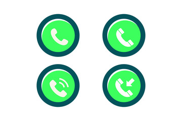 Phone icon. Call icon vector. Telephone icon vector isolated on white background. 