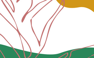 abstract nature backgrounds on pastel color suitable for banner, poster, flyer, social media post or stories template, campaign, invitation, cover, etc. Modern organic shapes with copy space