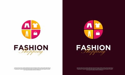 
fashion shop logo design on isolated background cloth shop logo icon
