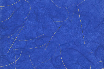 和紙 青色 テクスチャ 金糸入り