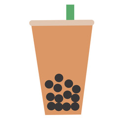 Bubble milk tea, Taiwanese famous drink.vector.