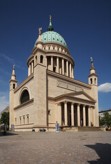 Obraz premium Church of St. Nicholas at Alter Markt in Potsdam. State Brandenburg. Germany