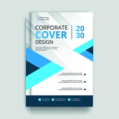 Corporate business use annual report cover page design templates