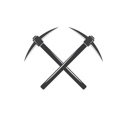 crossed pickaxe vector icon element design template
