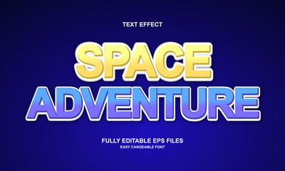 space adventure editable text effect