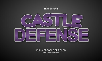 castle defense editable text effect