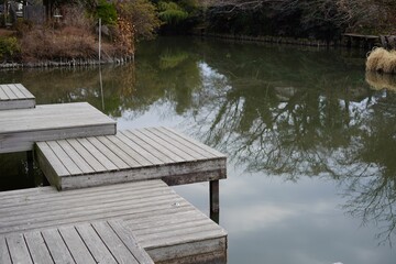 柳川と桟橋