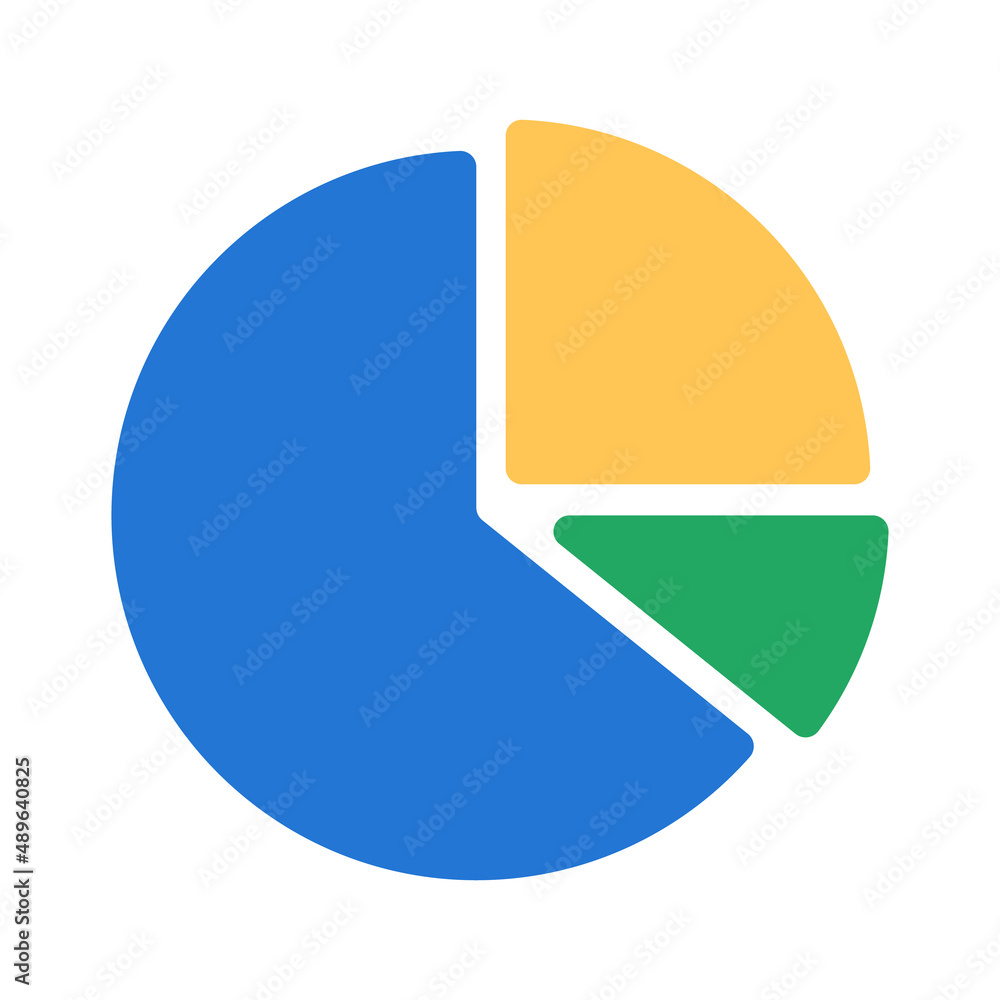Poster pie chart icon. charts. statistics. vectors.