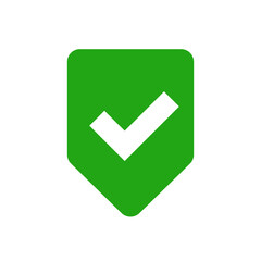 Check mark label icon. Vector.