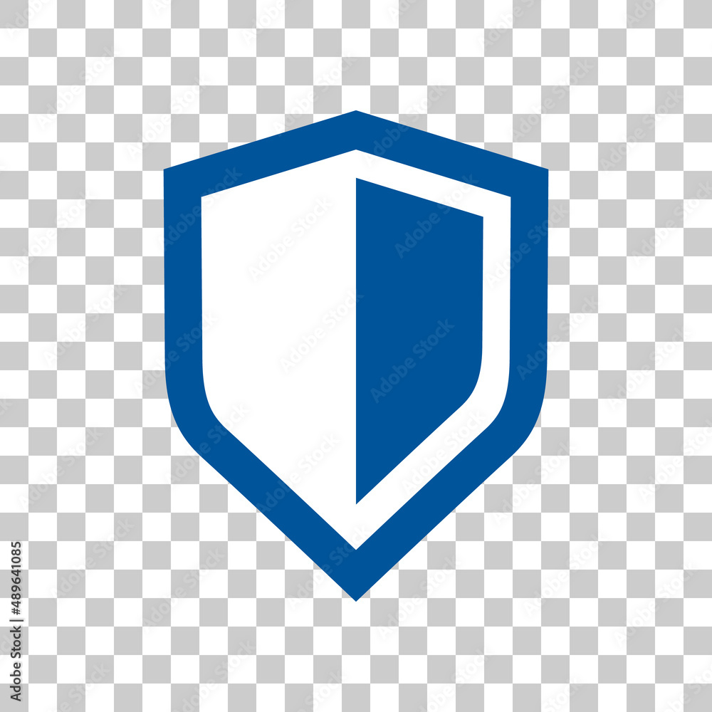Aufkleber shield icon isolated on transparent background. security and protection. editable vector.