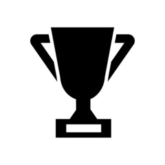 Trophy silhouette icon. Award and prize. Vector.