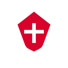 Obraz premium Crosshairs and shield icons. Vectors.