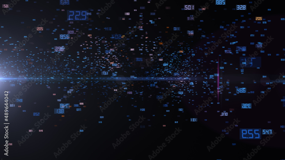 Poster luminous elements with numbers
