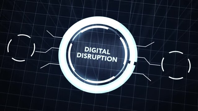 Digital disruption transformation innovation technology business internet concept.