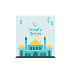 Ramadan kareem mosque concept