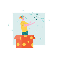 April fools concept illustration