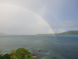 rainbow over the sea