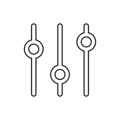 Adjustment music icon in line style