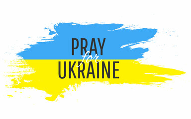No war in Ukraine. Save Ukraine. Pray for Ukraine peace. Vector illustration
