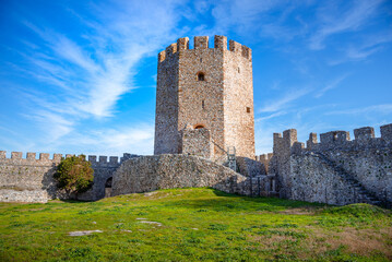 Fototapeta na wymiar Castle of Platamonas, an important touristic attraction of central Macedonia, Greece.