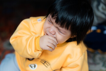 Obraz premium Little children crying unhappy.