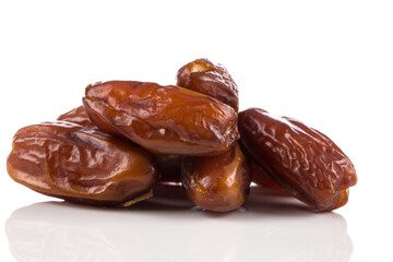 Date fruit close up isolated on white background