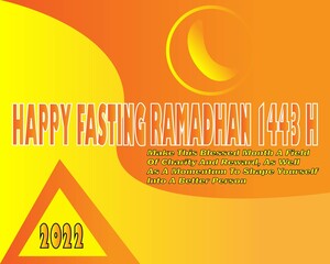 Happy Ramadan fasting month greeting background