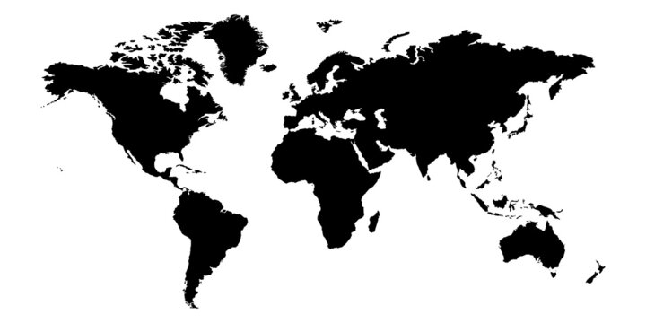 wmbi WorldMapBannerIllustration wmbi1 - world map . banner . vector graphic sign . earth illustration . transparent background . black color . 2to1 . AI 10 / EPS 10 . g11254