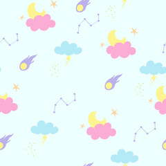 collection of cute night sky background