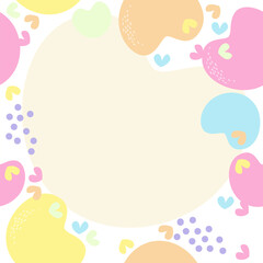 collection of cute shapes background