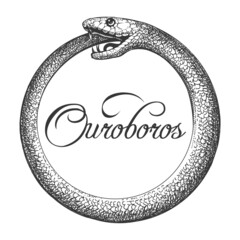 Ouroboros Snake Ancient Esoteric Symbol Tattoo
