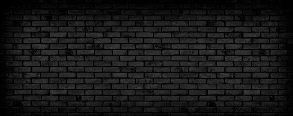 Fototapeta na wymiar black brick wall pattern texture